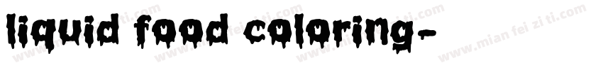 liquid food coloring字体转换